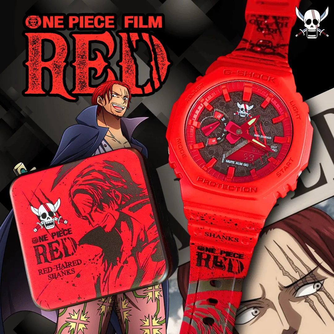 GA-2100 One Piece Red Shanks Custom Designed Watch