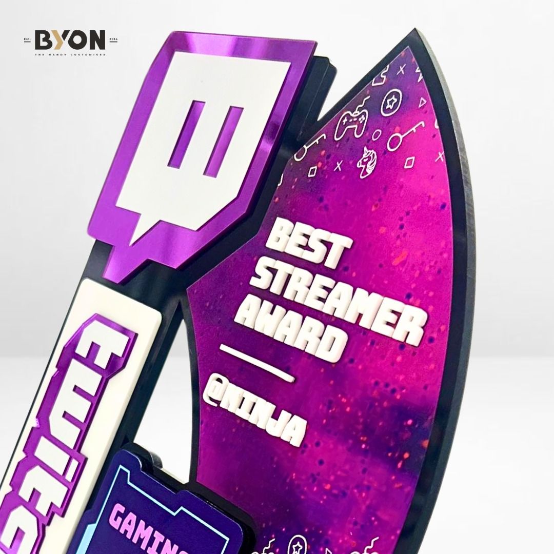 Custom Acrylic Twitch plaque for gamer