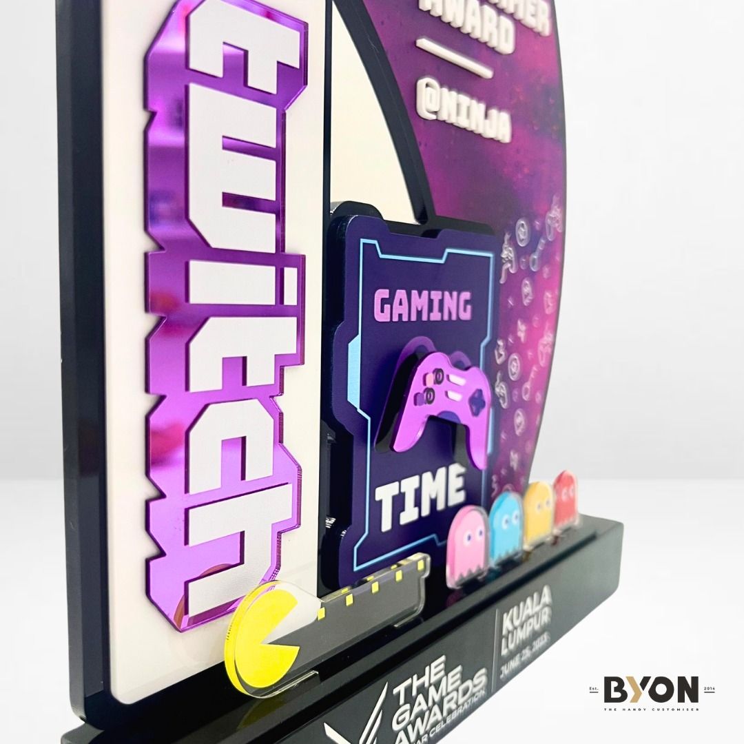 Custom Acrylic Twitch plaque for gamer