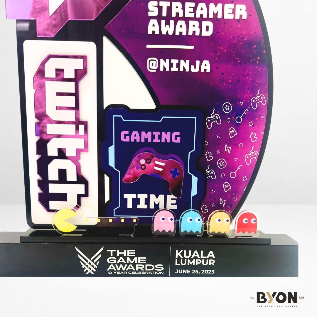 Custom Acrylic Twitch plaque for gamer