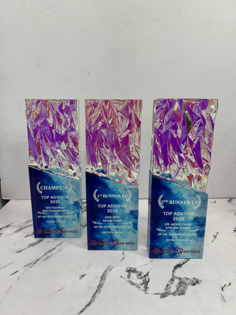 Design H Crystal Trophy