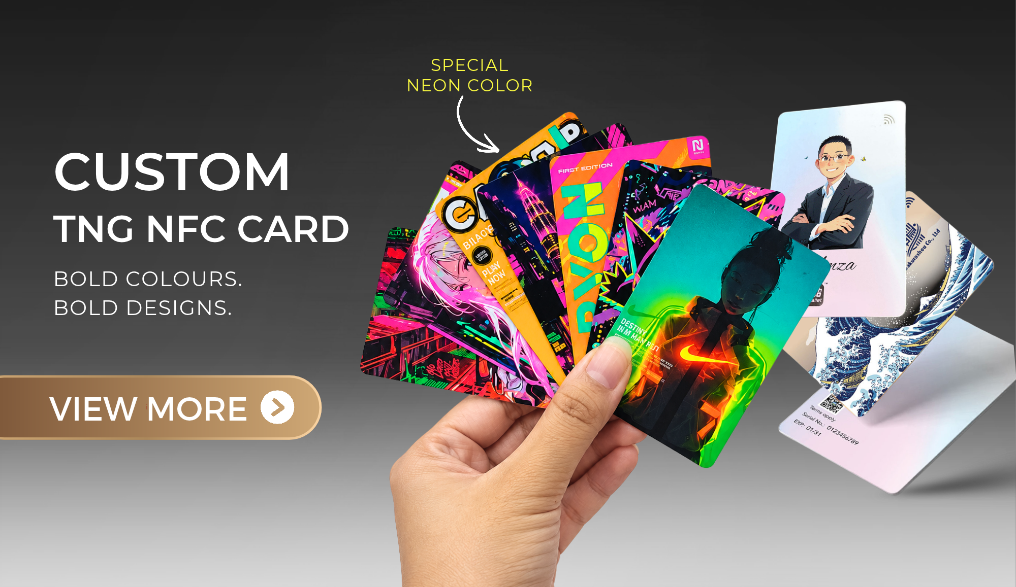 Custom Touch & Go NFC card printing by Byon Studio Malaysia