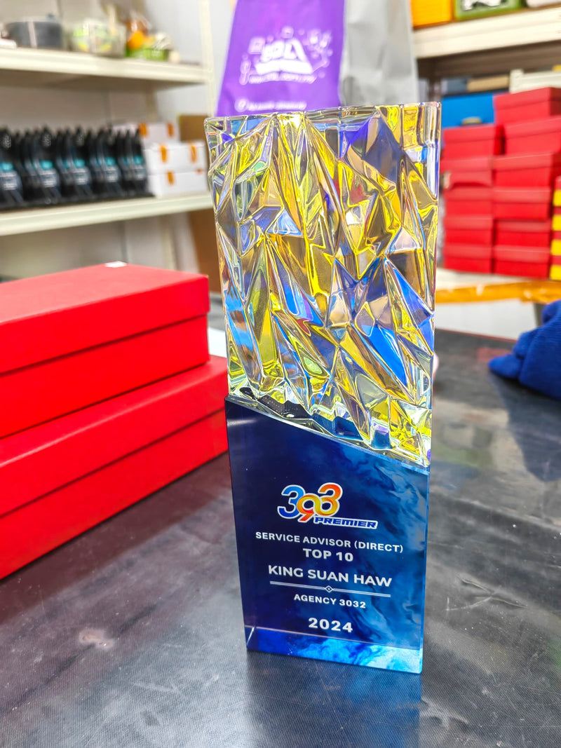 Design H Crystal Trophy