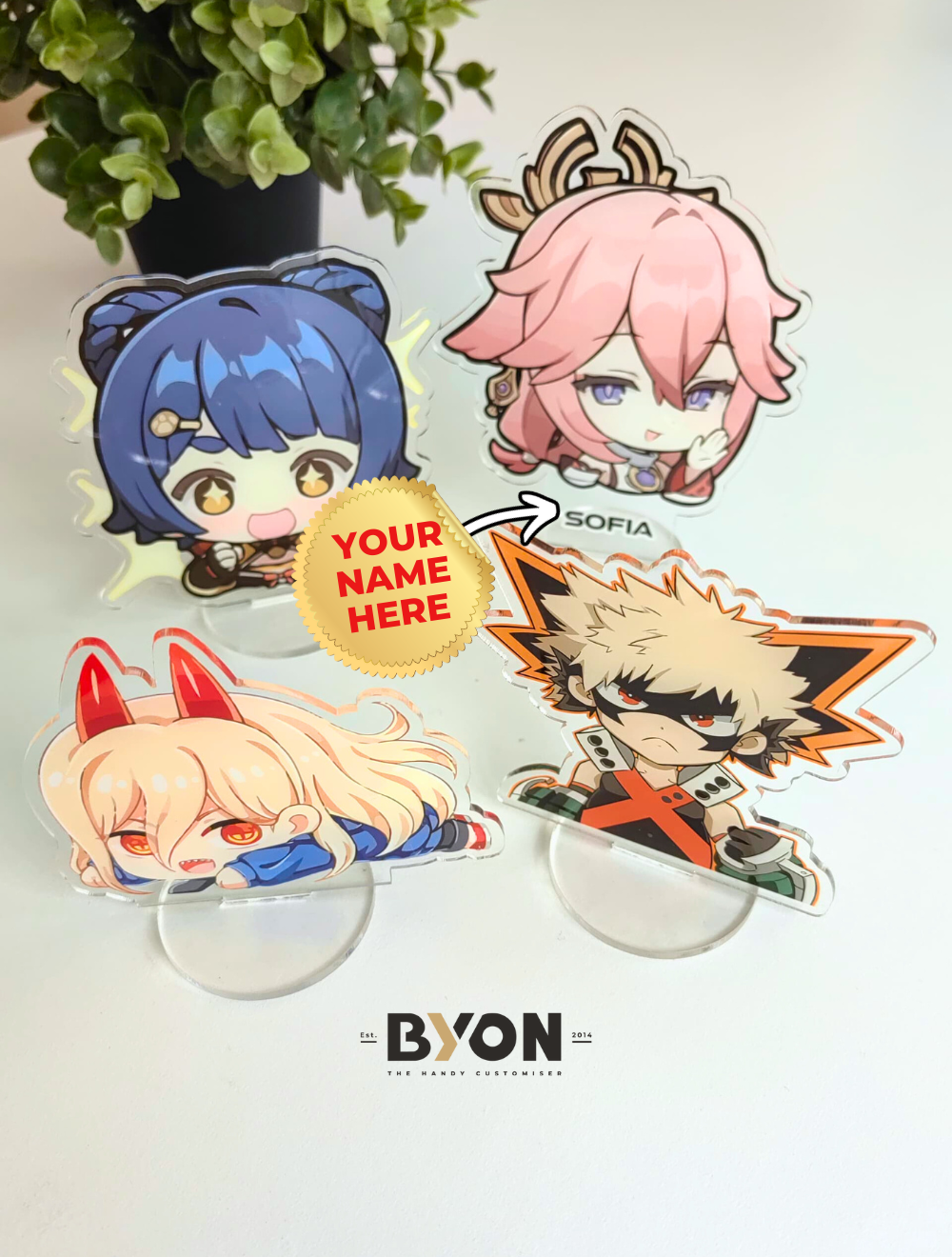 Personalized Anime Acrylic Standee - Gift for Anime Fans, Friends