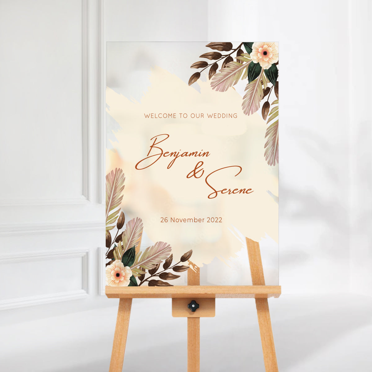 Wedding Acrylic Welcome Sign - Tale in Autumn