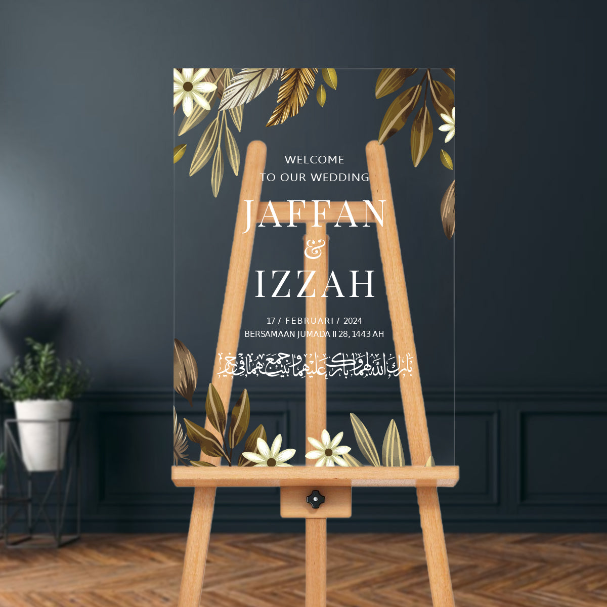 Wedding Acrylic Sign - Evening Garden